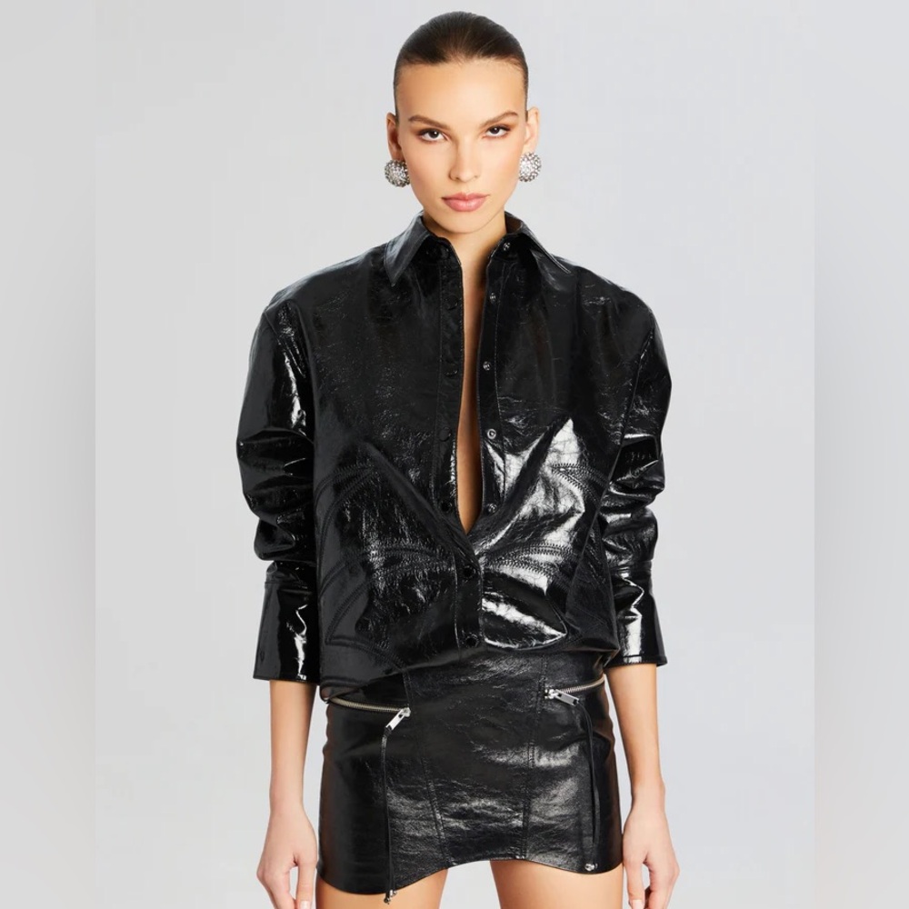 RETROFÊTE SHAILI LEATHER SHIRT